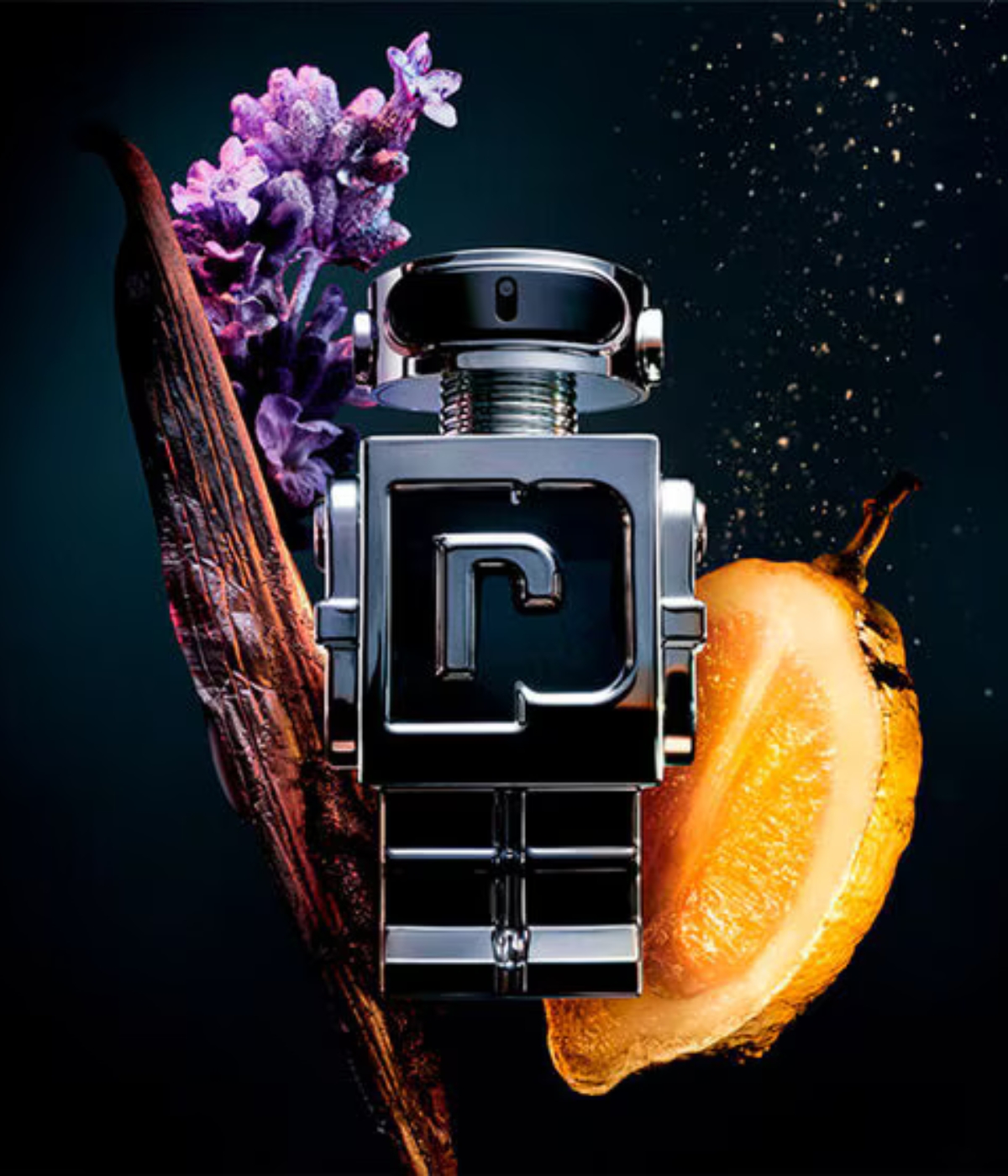 Perfume importado em frasco moderno com notas aromáticas
